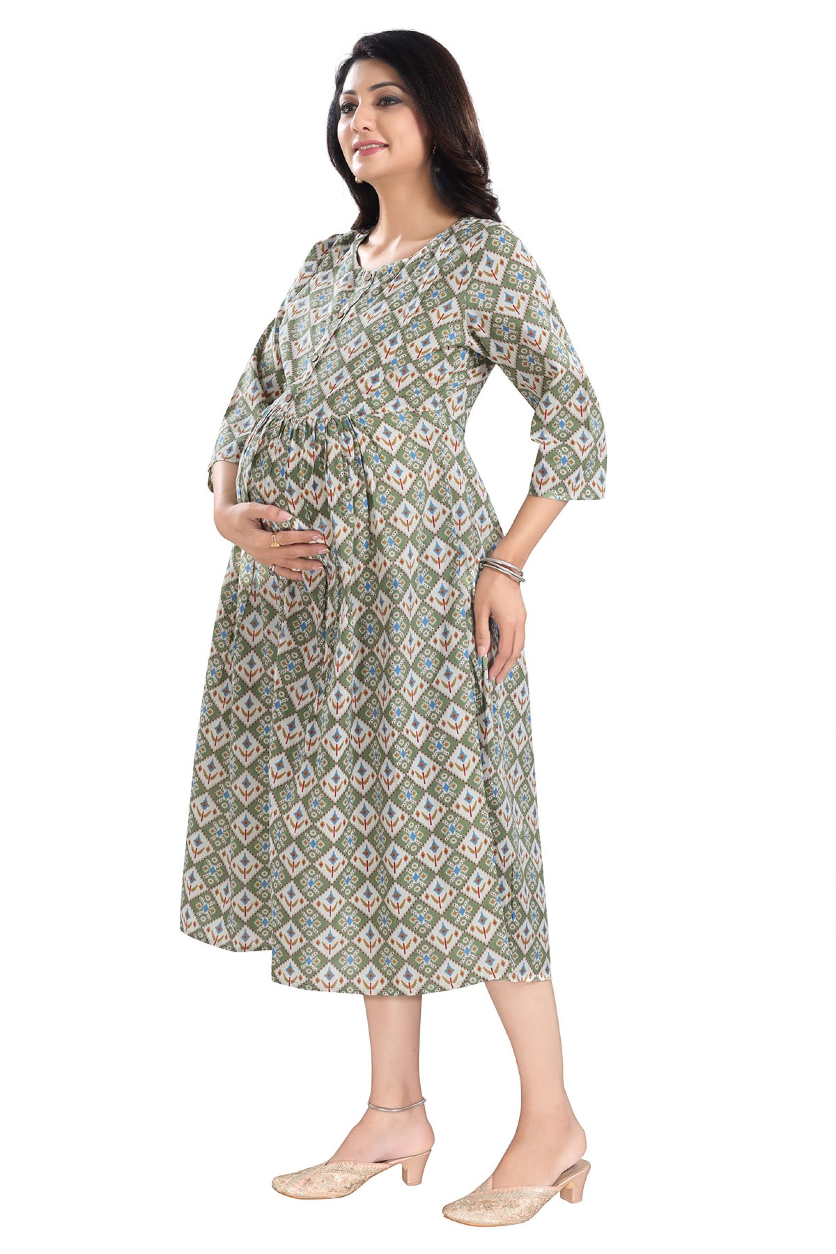 Buy TANISHA Womens Maternity Feeding Anarkali Kurti Pre  Post Pregnancy  Dress XSmall Black at Amazonin