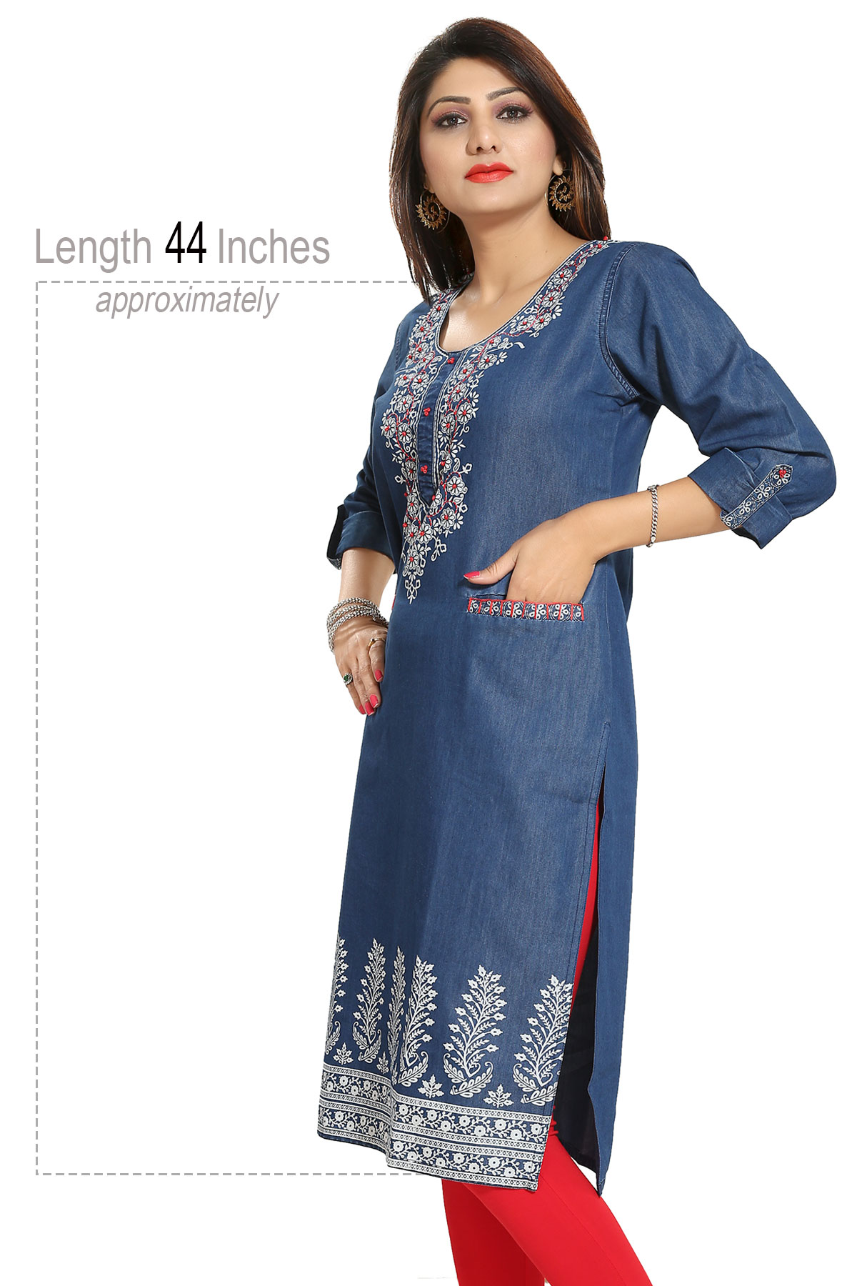 Ladies Denim Tunic at Rs 330/piece | Chanderi Tunic in New Delhi | ID:  13921127133